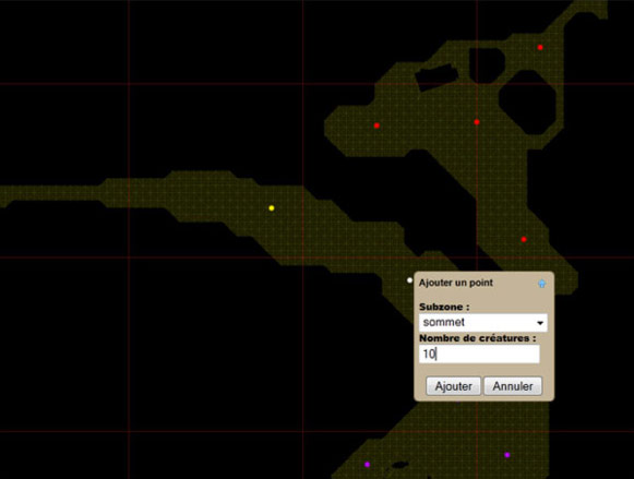 Carte, ajout de créatures
